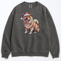 Load image into Gallery viewer, Christmas Chow Chow Sweatshirt, Christmas Lights Dog
