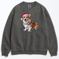 Load image into Gallery viewer, Christmas Corgi Sweatshirt, Christmas Lights Dog
