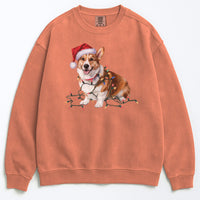 Load image into Gallery viewer, Christmas Corgi Sweatshirt, Christmas Lights Dog
