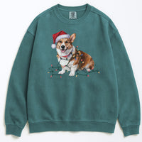 Load image into Gallery viewer, Christmas Corgi Sweatshirt, Christmas Lights Dog
