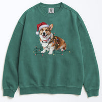 Load image into Gallery viewer, Christmas Corgi Sweatshirt, Christmas Lights Dog
