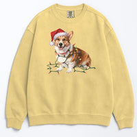 Load image into Gallery viewer, Christmas Corgi Sweatshirt, Christmas Lights Dog
