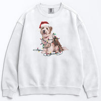 Load image into Gallery viewer, Christmas Coton De Tulear Sweatshirt, Christmas Lights Dog

