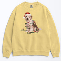 Load image into Gallery viewer, Christmas Coton De Tulear Sweatshirt, Christmas Lights Dog
