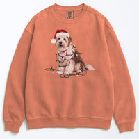 Load image into Gallery viewer, Christmas Coton De Tulear Sweatshirt, Christmas Lights Dog
