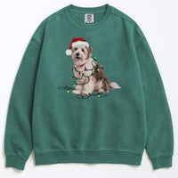 Load image into Gallery viewer, Christmas Coton De Tulear Sweatshirt, Christmas Lights Dog
