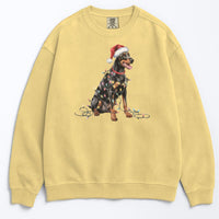 Load image into Gallery viewer, Christmas Doberman Sweatshirt, Christmas Lights Dog
