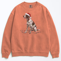 Load image into Gallery viewer, Christmas English Pointer Sweatshirt, Christmas Lights Dog
