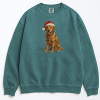 Load image into Gallery viewer, Christmas Fox Red Labrador Sweatshirt, Christmas Lights Dog Sweatshirt
