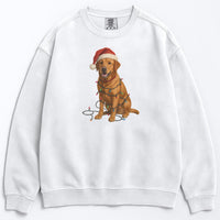 Load image into Gallery viewer, Christmas Fox Red Labrador Sweatshirt, Christmas Lights Dog Sweatshirt
