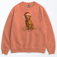 Load image into Gallery viewer, Christmas Fox Red Labrador Sweatshirt, Christmas Lights Dog Sweatshirt
