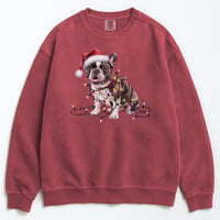 Load image into Gallery viewer, Christmas French Bulldog Sweatshirt, Christmas Lights Dog
