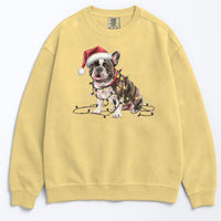 Load image into Gallery viewer, Christmas French Bulldog Sweatshirt, Christmas Lights Dog
