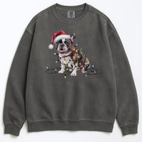 Load image into Gallery viewer, Christmas French Bulldog Sweatshirt, Christmas Lights Dog
