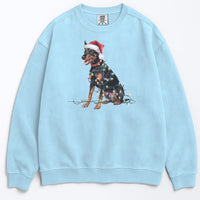 Load image into Gallery viewer, Christmas German Pinscher Sweatshirt, Christmas Lights Dog
