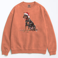Load image into Gallery viewer, Christmas German Pinscher Sweatshirt, Christmas Lights Dog
