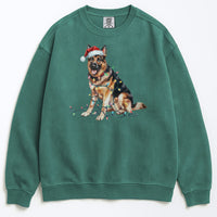 Load image into Gallery viewer, Christmas German Shepherd Sweatshirt, Christmas Lights Dog
