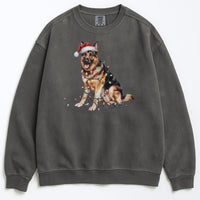 Load image into Gallery viewer, Christmas German Shepherd Sweatshirt, Christmas Lights Dog
