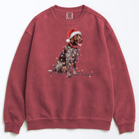 Load image into Gallery viewer, Christmas German Shorthaired Pointer Sweatshirt, Christmas Lights Dog
