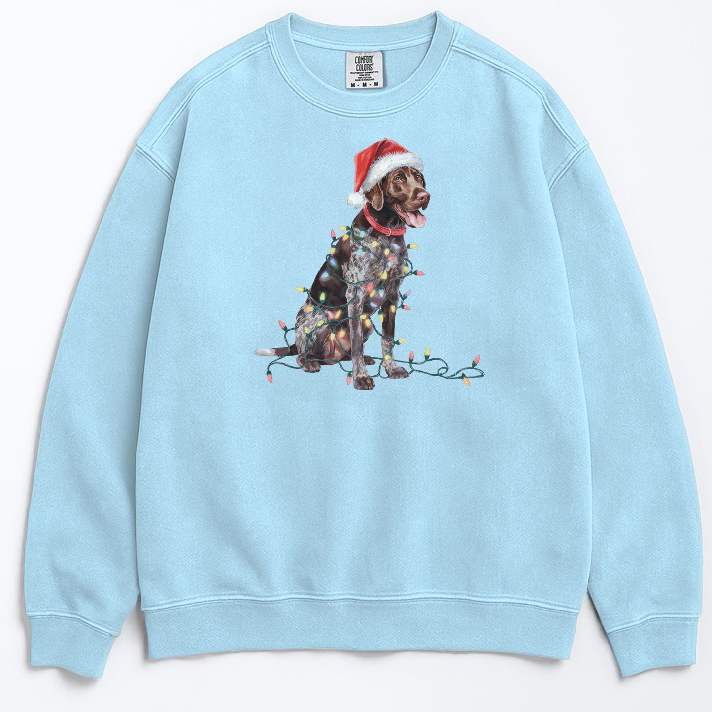 Christmas German Shorthaired Pointer Sweatshirt, Christmas Lights Dog
