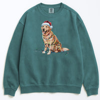 Load image into Gallery viewer, Christmas Golden Retriever Sweatshirt, Christmas Lights Dog
