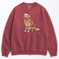 Load image into Gallery viewer, Christmas Golden Retriever Sweatshirt, Christmas Lights Dog
