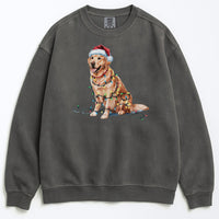 Load image into Gallery viewer, Christmas Golden Retriever Sweatshirt, Christmas Lights Dog
