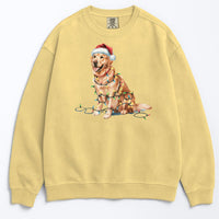 Load image into Gallery viewer, Christmas Golden Retriever Sweatshirt, Christmas Lights Dog
