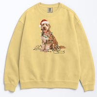 Load image into Gallery viewer, Christmas Goldendoodle Sweatshirt, Christmas Lights Dog
