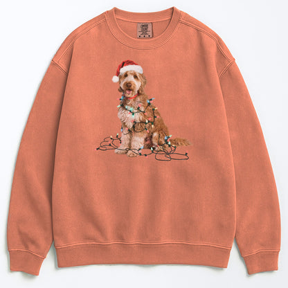 Christmas Goldendoodle Sweatshirt, Christmas Lights Dog