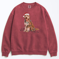 Load image into Gallery viewer, Christmas Goldendoodle Sweatshirt, Christmas Lights Dog
