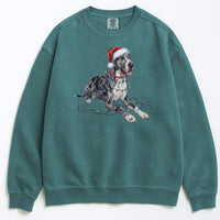 Load image into Gallery viewer, Christmas Great Dane Sweatshirt, Christmas Lights Dog
