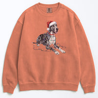 Load image into Gallery viewer, Christmas Great Dane Sweatshirt, Christmas Lights Dog

