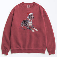 Load image into Gallery viewer, Christmas Great Dane Sweatshirt, Christmas Lights Dog
