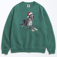 Load image into Gallery viewer, Christmas Great Dane Sweatshirt, Christmas Lights Dog
