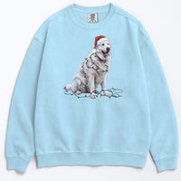 Load image into Gallery viewer, Christmas Great Pyrenees Sweatshirt, Christmas Lights Dog
