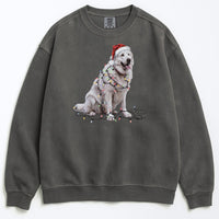 Load image into Gallery viewer, Christmas Great Pyrenees Sweatshirt, Christmas Lights Dog
