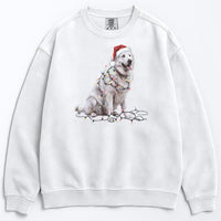 Load image into Gallery viewer, Christmas Great Pyrenees Sweatshirt, Christmas Lights Dog
