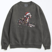 Load image into Gallery viewer, Christmas Greyhound Sweatshirt, Christmas Lights Dog

