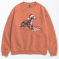 Load image into Gallery viewer, Christmas Greyhound Sweatshirt, Christmas Lights Dog

