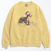 Load image into Gallery viewer, Christmas Greyhound Sweatshirt, Christmas Lights Dog
