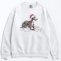 Load image into Gallery viewer, Christmas Greyhound Sweatshirt, Christmas Lights Dog
