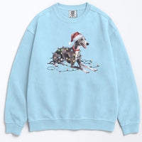 Load image into Gallery viewer, Christmas Greyhound Sweatshirt, Christmas Lights Dog
