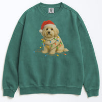 Load image into Gallery viewer, Christmas Havanese Sweatshirt, Christmas Lights Dog
