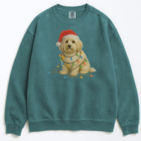 Load image into Gallery viewer, Christmas Havanese Sweatshirt, Christmas Lights Dog
