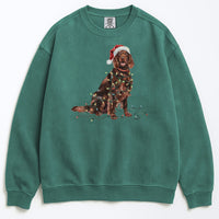 Load image into Gallery viewer, Christmas Irish Setter Sweatshirt, Christmas Lights Dog
