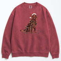 Load image into Gallery viewer, Christmas Irish Setter Sweatshirt, Christmas Lights Dog
