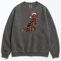 Load image into Gallery viewer, Christmas Irish Setter Sweatshirt, Christmas Lights Dog
