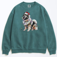 Load image into Gallery viewer, Christmas Keeshond Sweatshirt, Christmas Lights Dog
