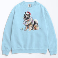 Load image into Gallery viewer, Christmas Keeshond Sweatshirt, Christmas Lights Dog
